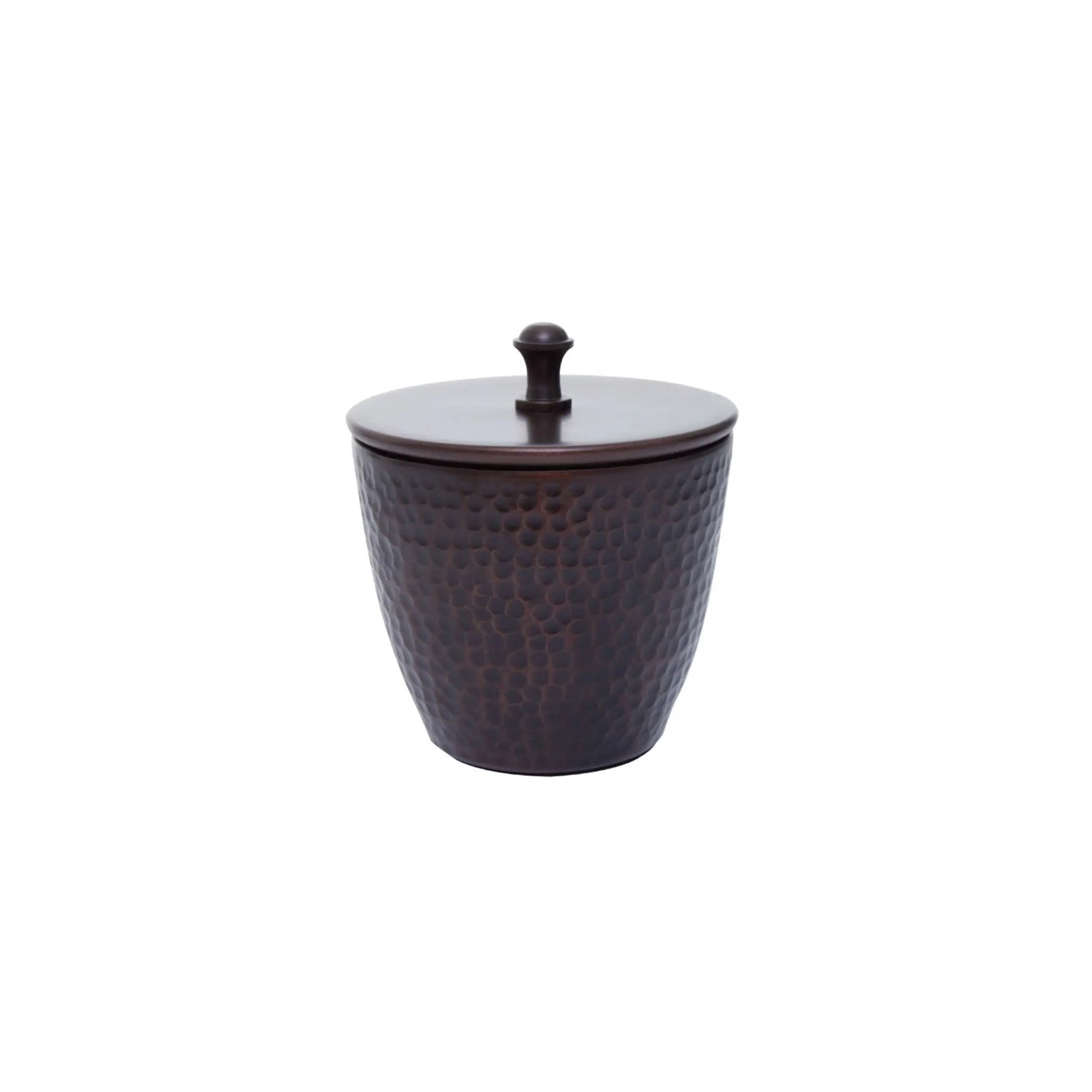 Hammered Pattern Dark Bronze Bathroom Jar